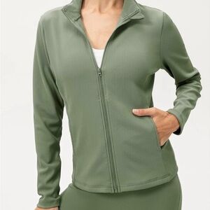 Nike Yoga Dri-Fit Zip Up Size Large Sage Green - NWOT
